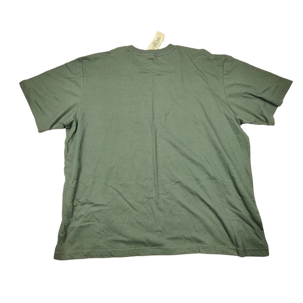 Cherokee Shirt Mens 3XL Green Short Sleeve Crew Neck Cotton Tee Casual T-Shirt - Picture 9 of 9
